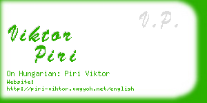 viktor piri business card
